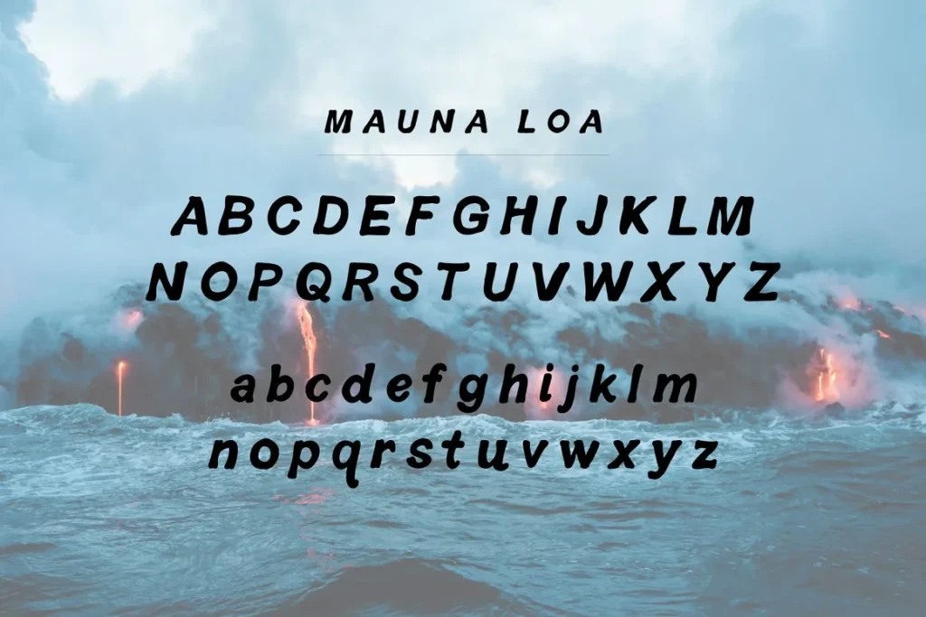 2 Mauna Loa A Vintage Hawaiian Font