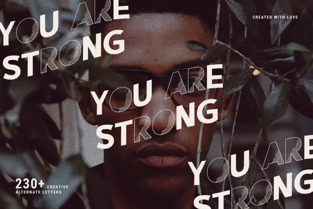 2 Thena Layered Typeface Display Font