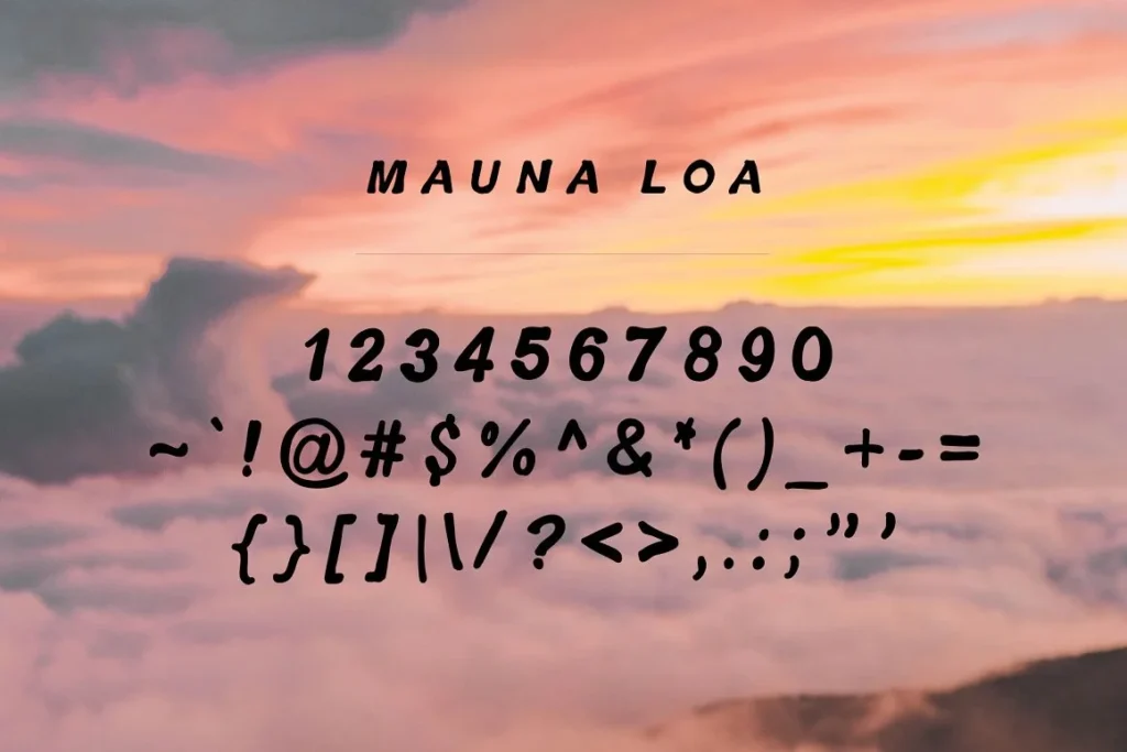 3 Mauna Loa A Vintage Hawaiian Font