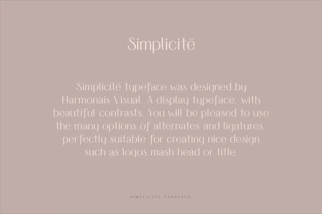 3 Simplicite Elegant Typeface Sans Serif Font