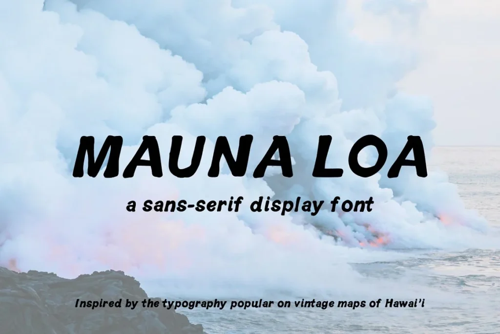 Mauna Loa A Vintage Hawaiian Font