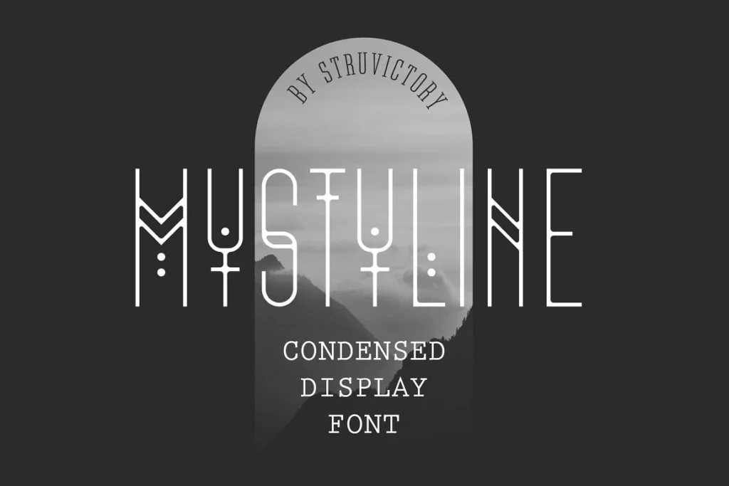 Mystyline Thin Line Condensed Display Font