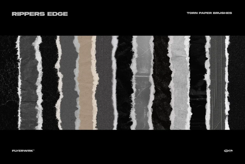 2 Rippers Edge - Torn Paper Brushes