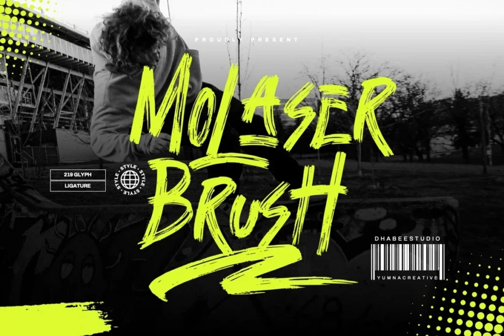 Molaser Brush Ink Brush Font