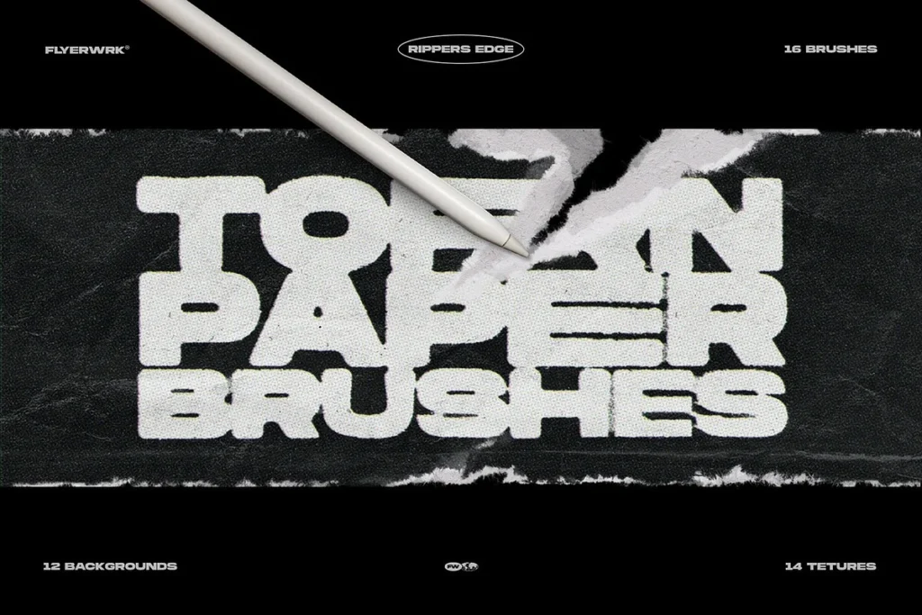 Rippers Edge - Torn Paper Brushes